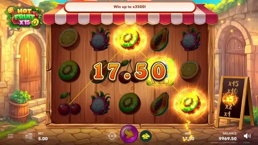 Hot Fruit x15 slot screenshot 5