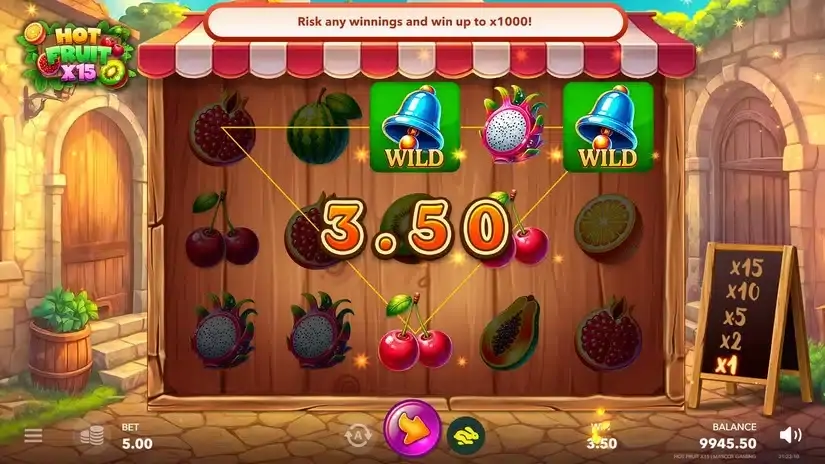 Hot Fruit x15 slot screenshot 3