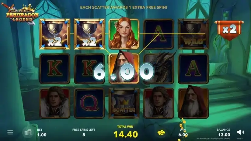 The Pendragon Legend slot screenshot 