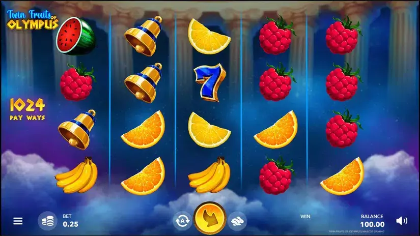Twin Fruits of Olympus slot screenshot 1
