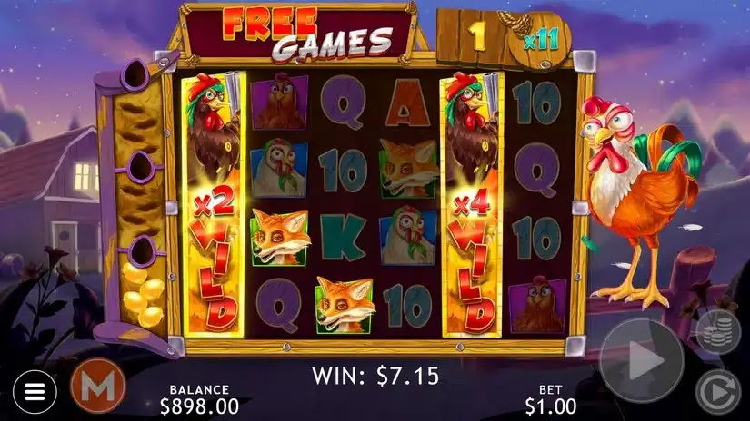 Rooster’s Revenge slot screenshot 