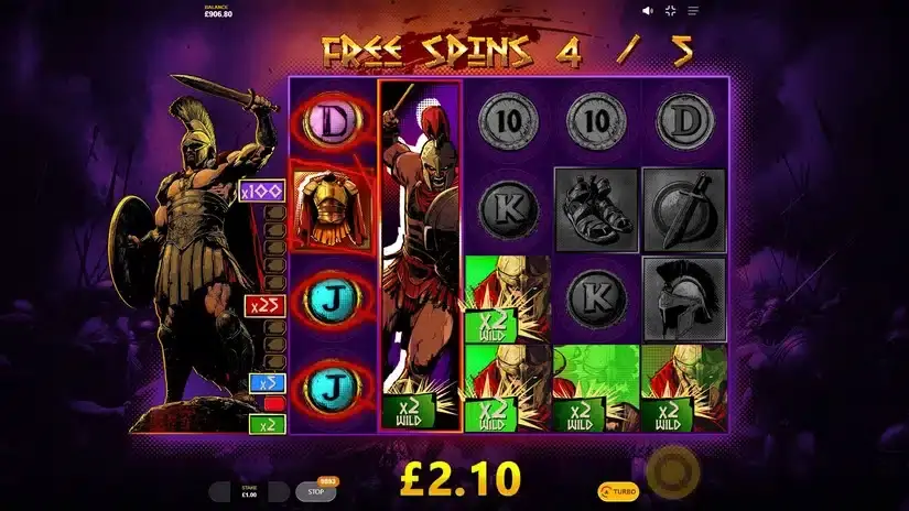 Spartan Wildz slot screenshot 