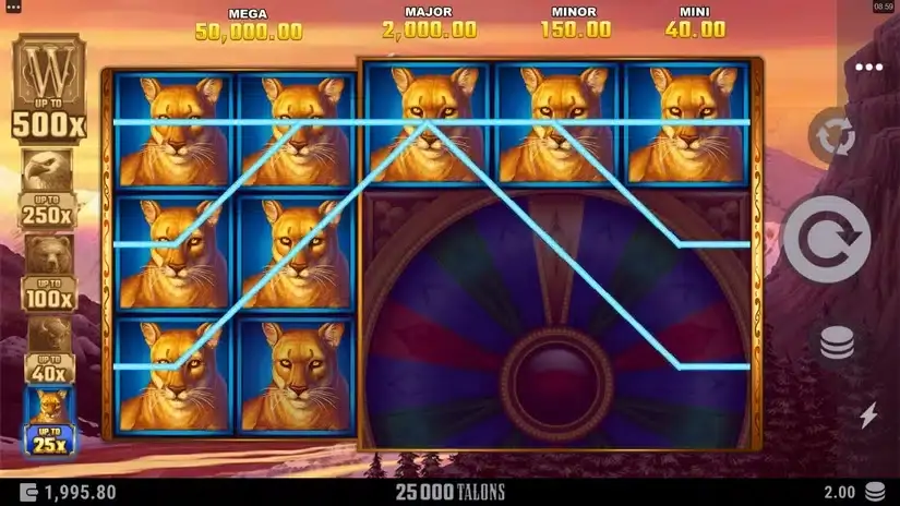 25000 Talons slot screenshot 3