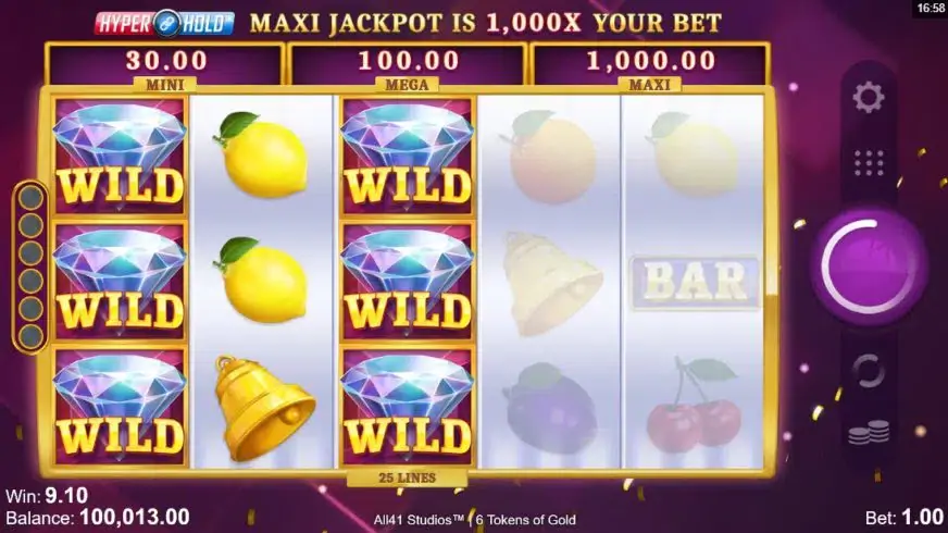 6 Tokens of Gold slot screenshot 2