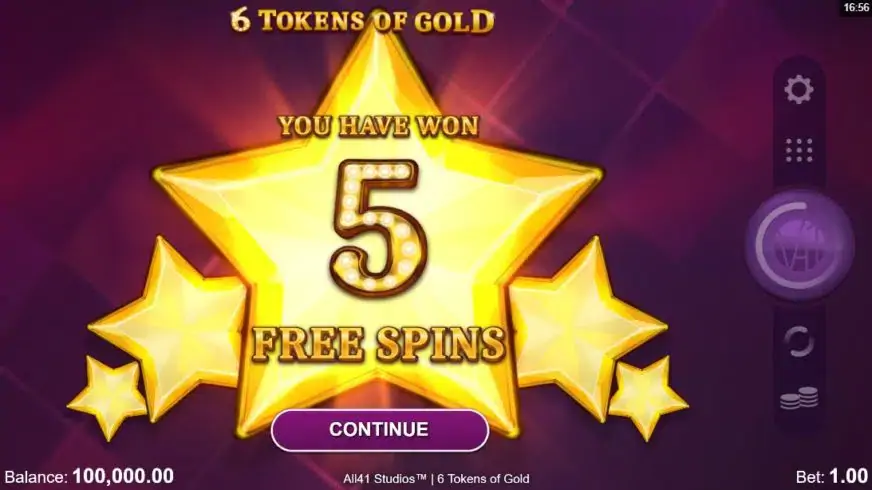 6 Tokens of Gold slot screenshot 3