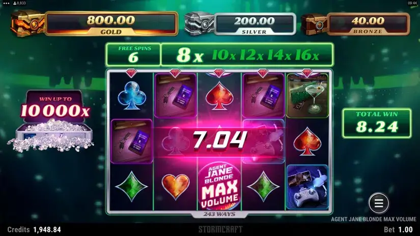 Agent Jane Blonde Max Volume slot screenshot 