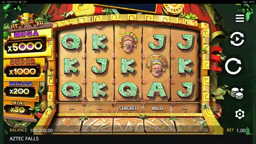 Aztec Falls slot screenshot 1