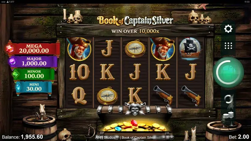 Book of Captain Silver slot screenshot 1