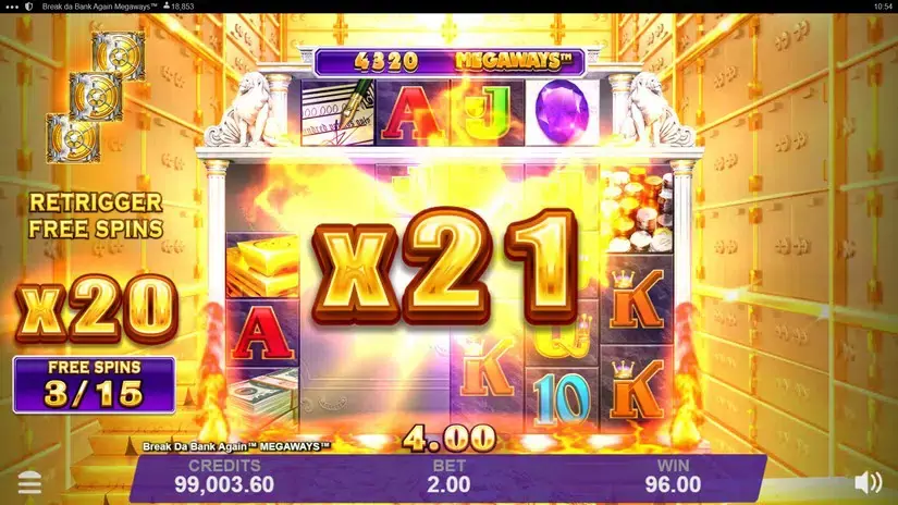 Break Da Bank Again Megaways slot screenshot 6