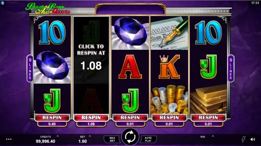 Break da Bank Again Respin slot screenshot 2