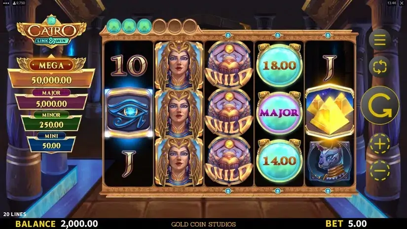Cairo Link and Win slot screenshot