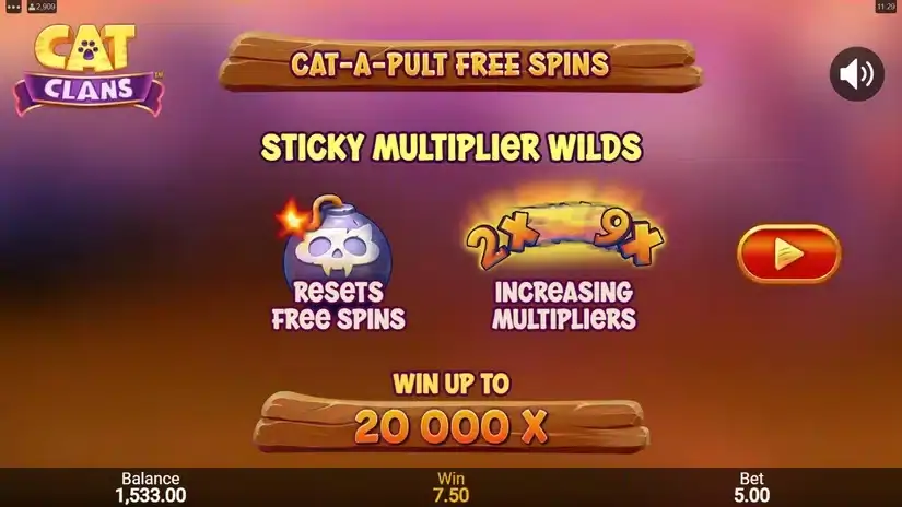 Cat Clans slot screenshot 4