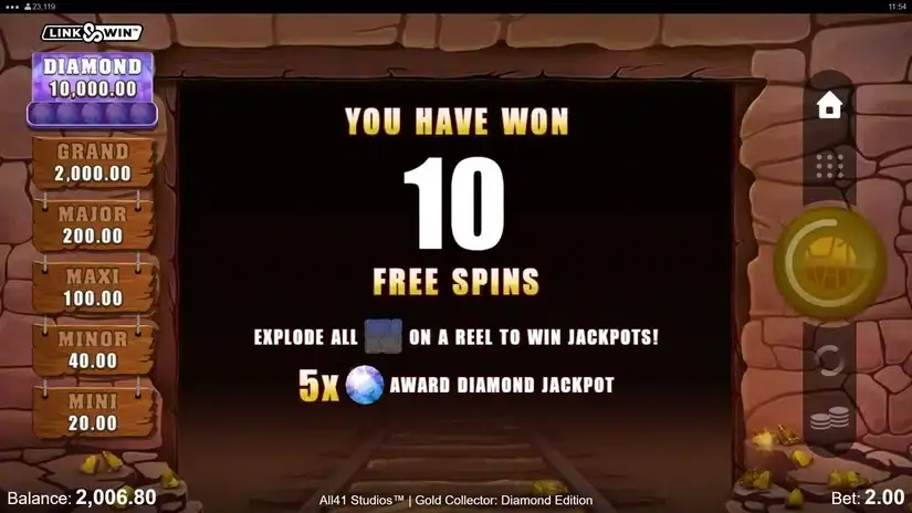 Gold Collector: Diamond Edition slot screenshot 4