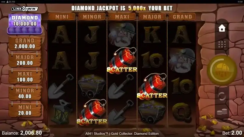 Gold Collector: Diamond Edition slot screenshot 3