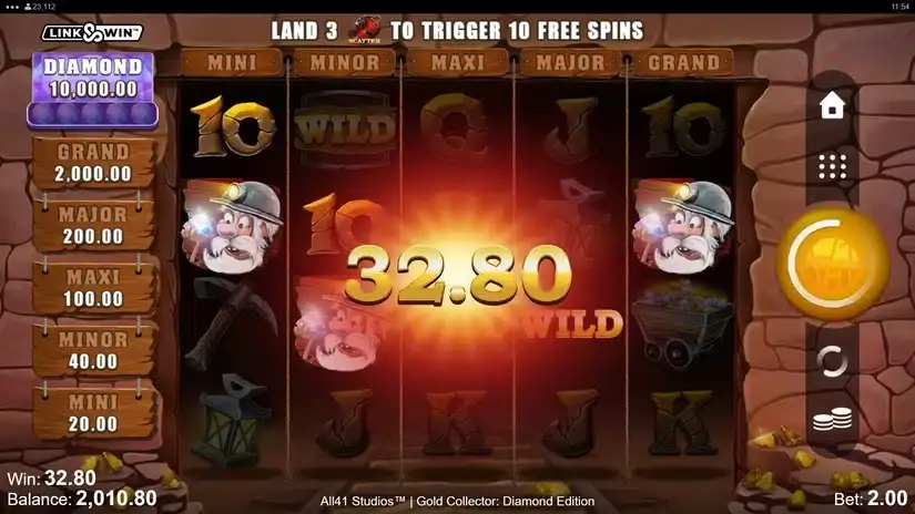 Gold Collector: Diamond Edition slot screenshot 2