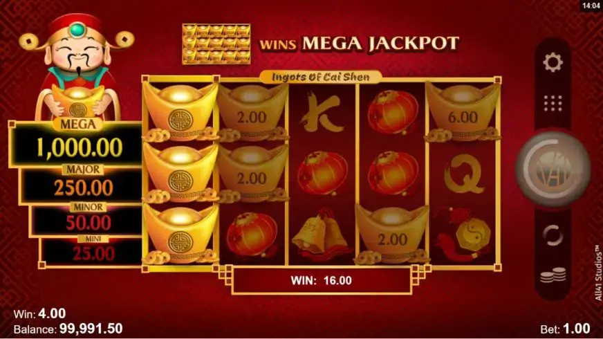 Ingots of Cai Shen slot screenshot 2