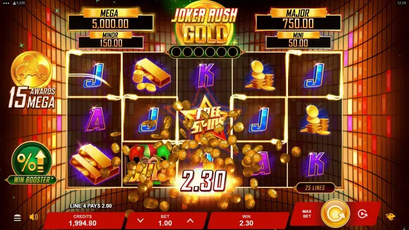 Joker Rush Gold slot screenshot 2