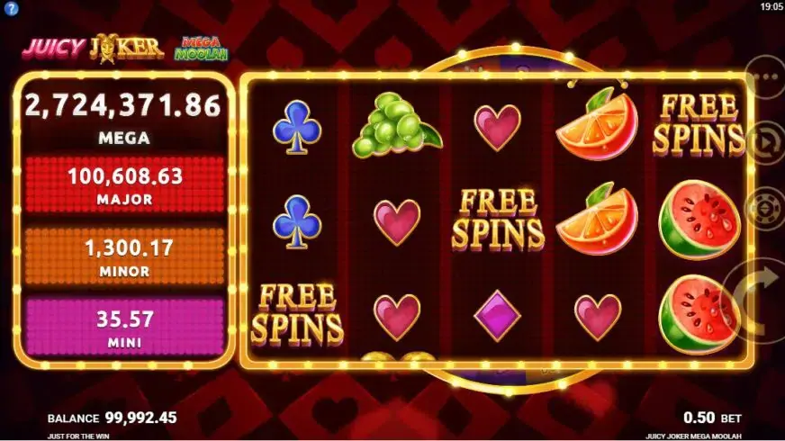 Juicy Joker Mega Moolah slot screenshot 4
