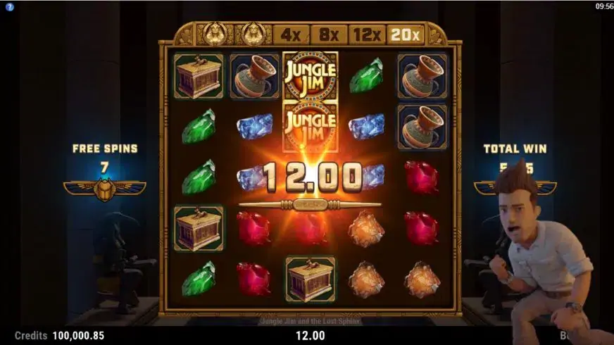 Jungle Jim and the Lost Sphinx slot screenshot 4