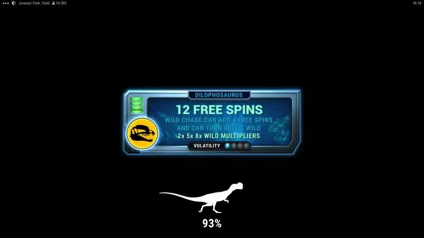 Jurassic Park Gold slot screenshot 4