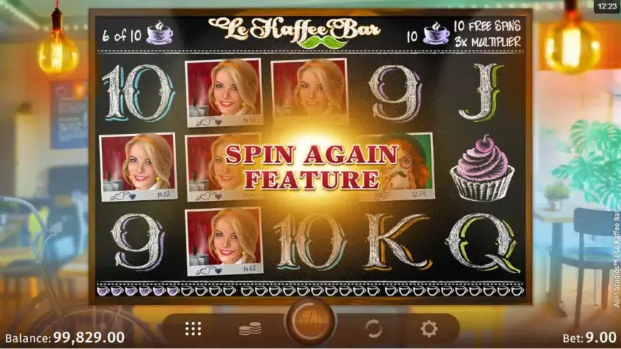 Le Kaffee Bar slot screenshot 2