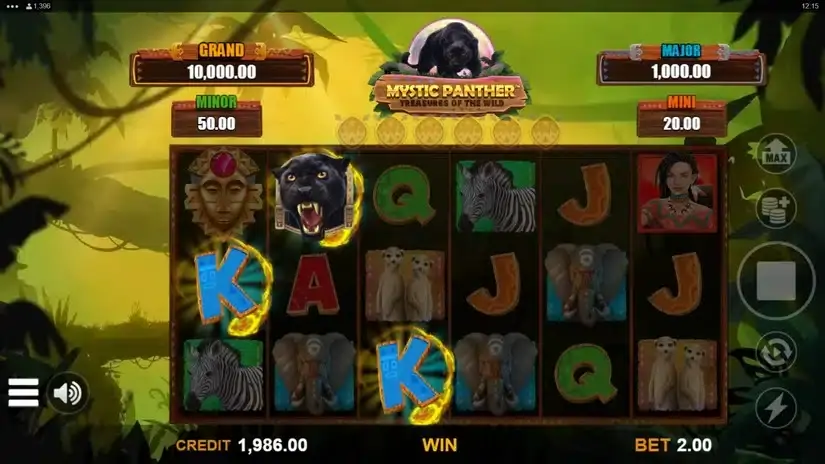 Mystic Panther Treasures of the Wild slot screenshot 2