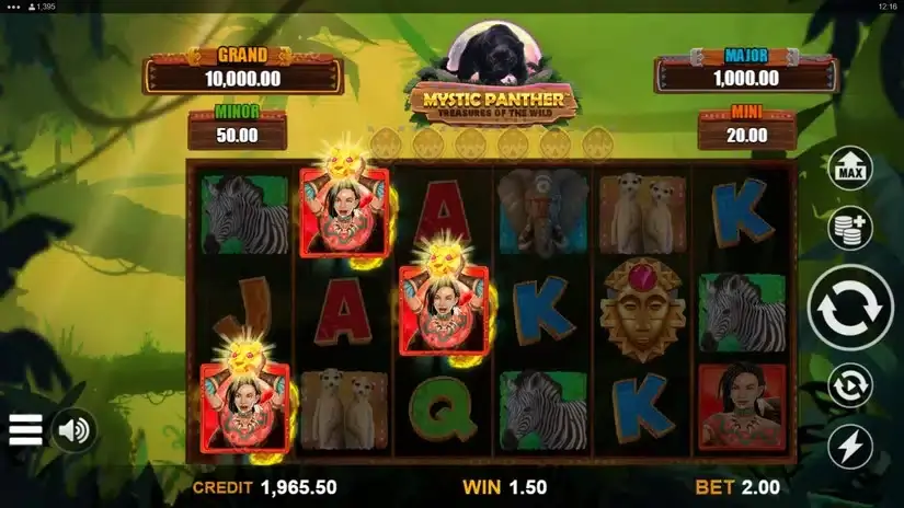 Mystic Panther Treasures of the Wild slot screenshot 3