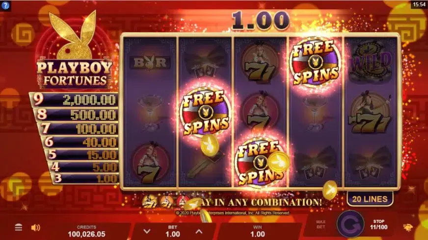 Playboy Fortunes slot screenshot 4