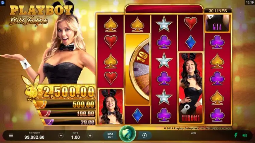 Playboy Gold Jackpots slot screenshot 1