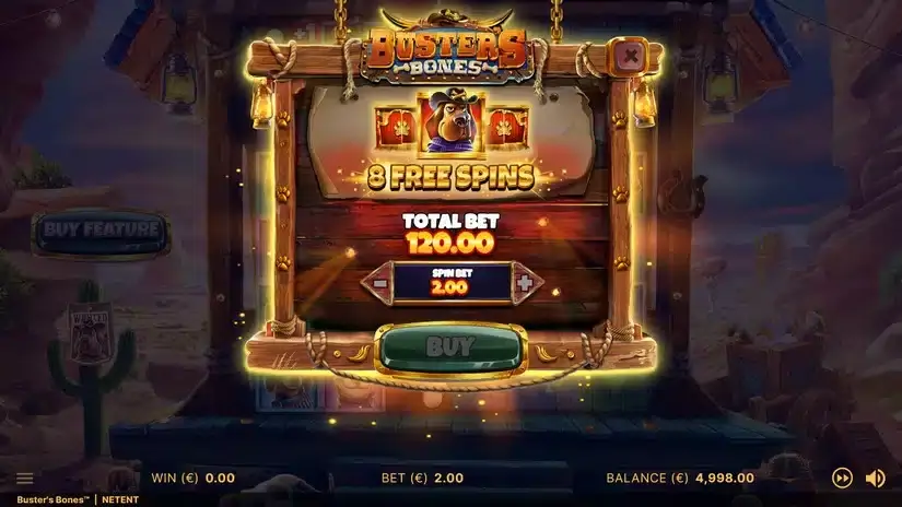 Buster’s Bones slot screenshot 2