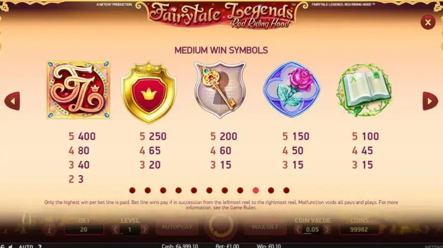 Fairytale Legends: Red Riding Hood slot screenshot 3