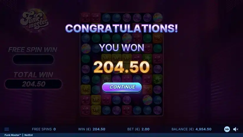 Funk Master slot screenshot 