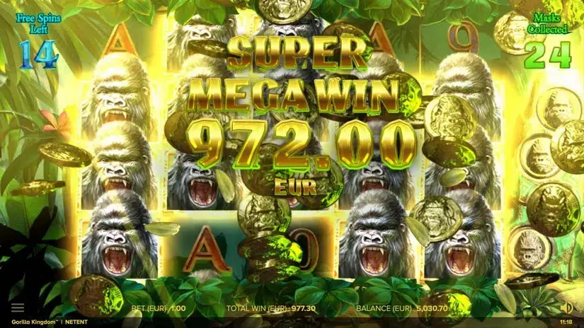 Gorilla Kingdom slot screenshot 3