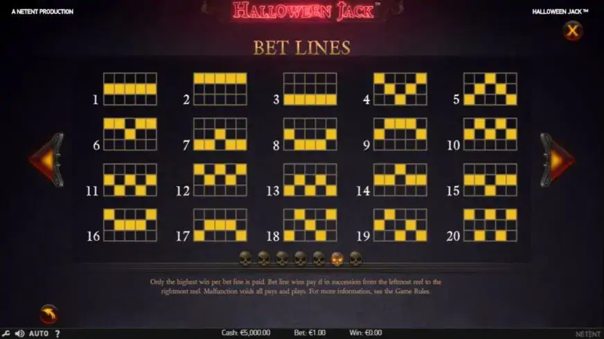Halloween Jack slot screenshot 