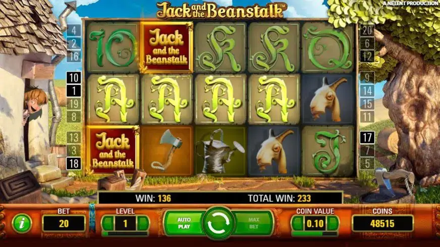 Jack and the Beanstalk slot screenshot 