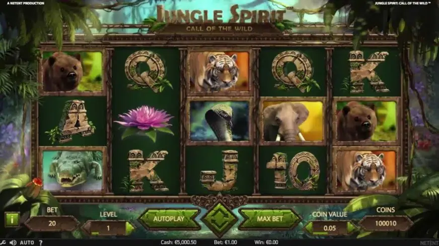 Jungle Spirit: Call of the Wild slot screenshot