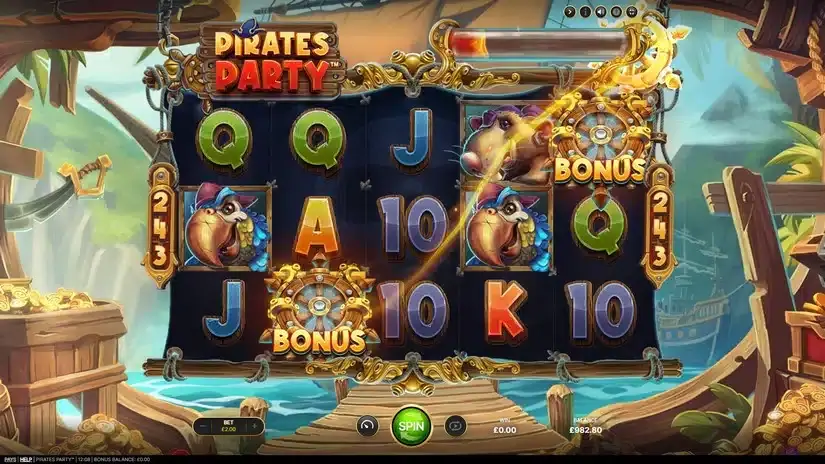 Pirates Party slot screenshot 2