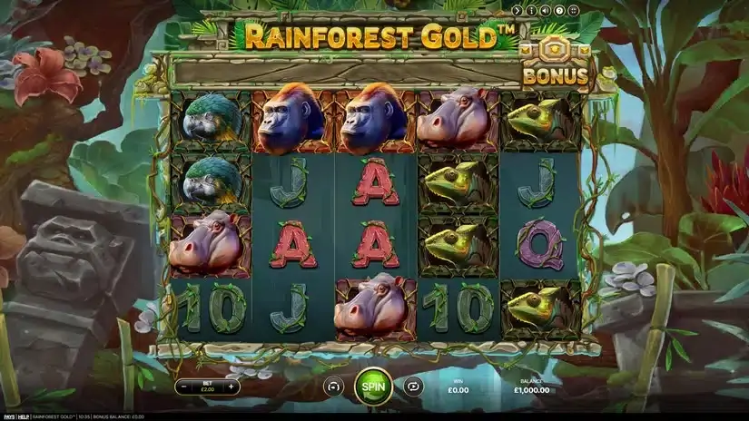 Rainforest Gold slot screenshot 