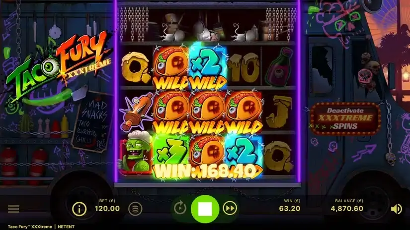 Taco Fury XXXtreme slot screenshot 