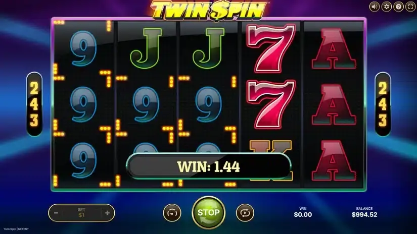 Twin Spin slot screenshot 