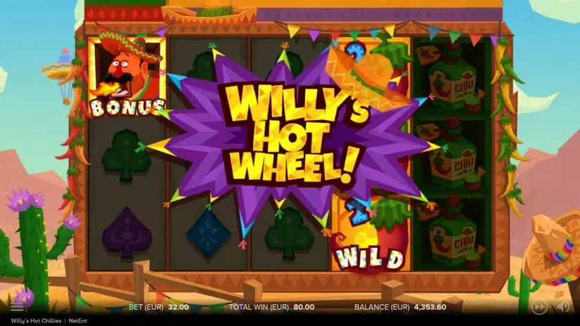 Willys Hot Chillies slot screenshot 3