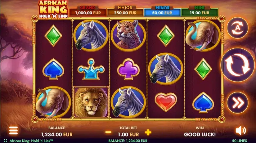 African King Hold’n’Win slot screenshot 1