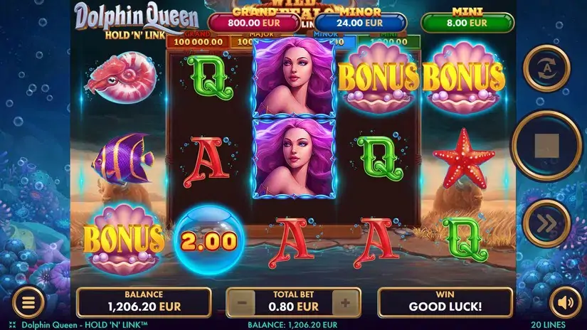 Dolphin Queen slot screenshot 3