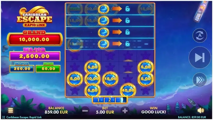 Caribbean Escape: Rapid Link slot screenshot 3