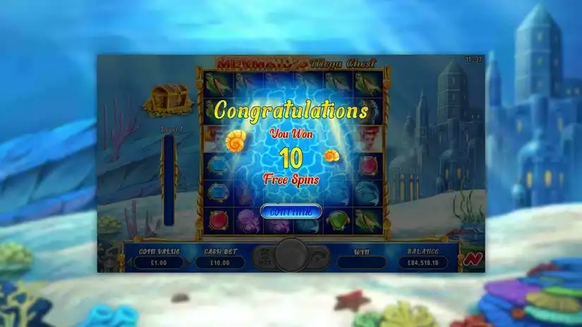 Mermarmaid’s Mega Chest slot screenshot 2