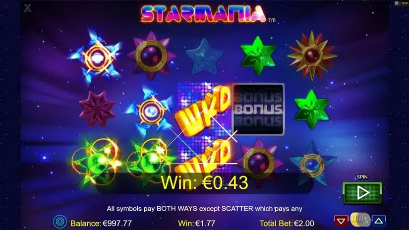 Starmania slot screenshot 2