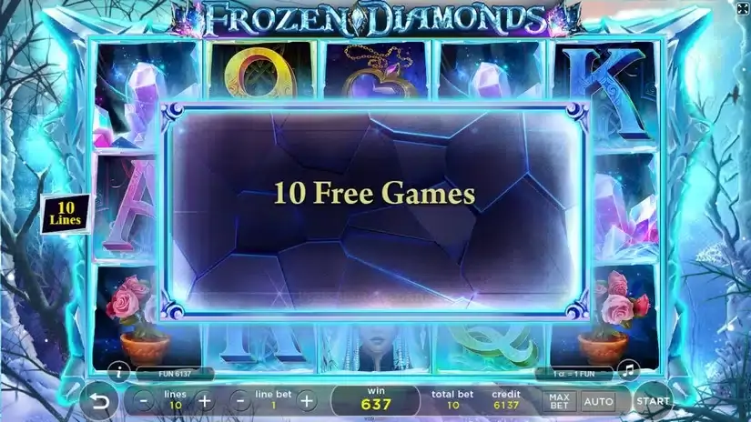Frozen Diamonds slot screenshot 3