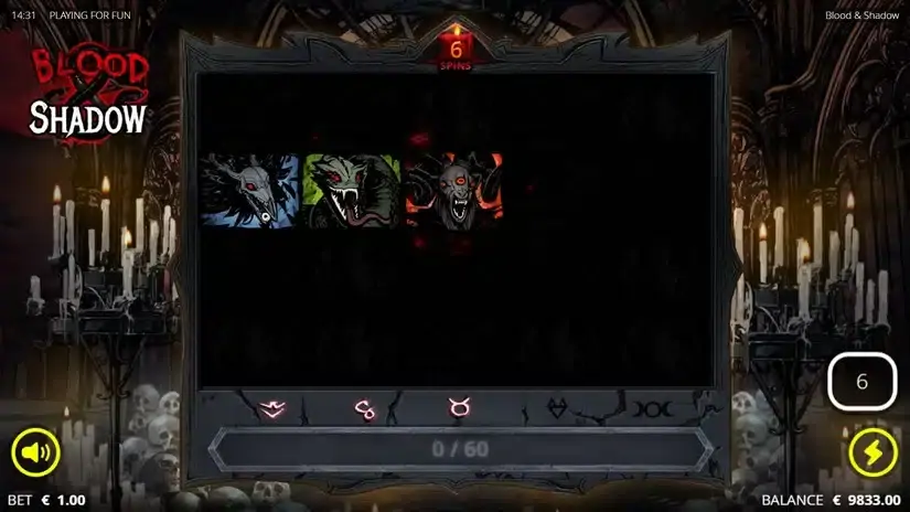 Blood & Shadow slot screenshot 2