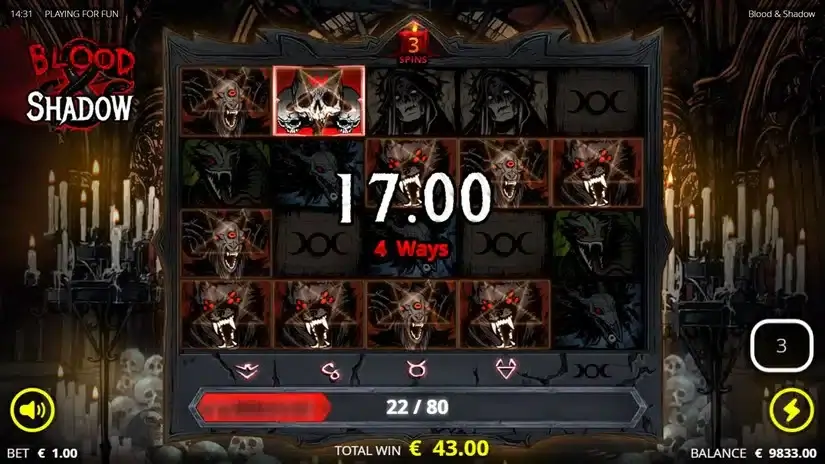 Blood & Shadow slot screenshot 3
