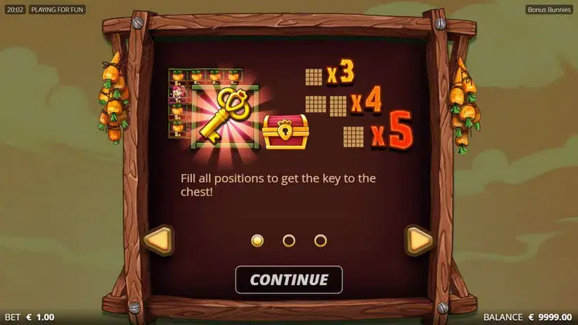 Bonus Bunnies slot screenshot 